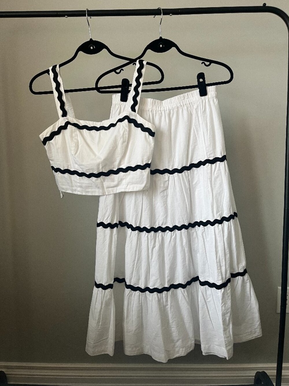 White Resort Wear Set | Cropped Tank & Breezy Maxi Skirt